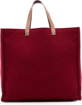Fendi Pre-owned Tote Bags, female, Red, Size: ONE SIZE Pre-owned Felt Tote Bag