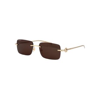 Gucci Gg 1703S Zonnebril - Heren - Zonnebrillen - Geel - 55 MM - Nylon - Accessoires