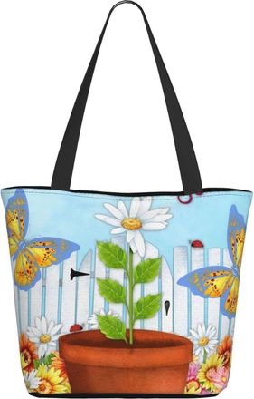 AOOEDM Flowers Butterfly Ladies Shopping Bag 13x11x7in.The Perfect ValentineS Day Gift.It Is The Best ValentineS Day Gift For Mom, Daughter, Wife,Etc