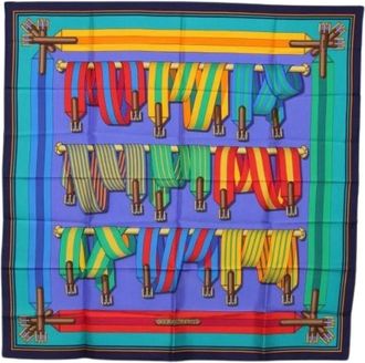Herm&egrave;s Pre-owned Vintage Sjaal - Dames - Vintage Accessoires - Veelkleurig - ONE Size - Vintage