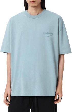 AllSaints Xander Crewneck T-Shirt in Salton Blue at Nordstrom, Size Xx-Large