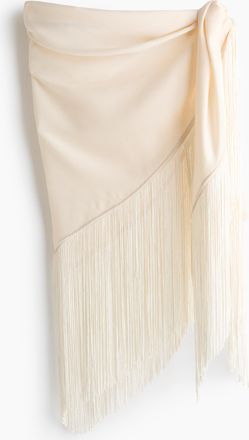H&M Tuch mit Fransen - Cremefarben