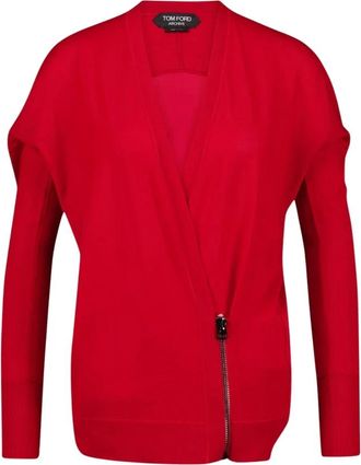 Tom Ford Dames, Truien, Rood, Maat: S Kasjmier