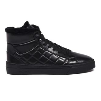 Baldinini Gevulde Leren Sneaker - Heren - Schoenen - Zwart - Maat: 43 EU Leer
