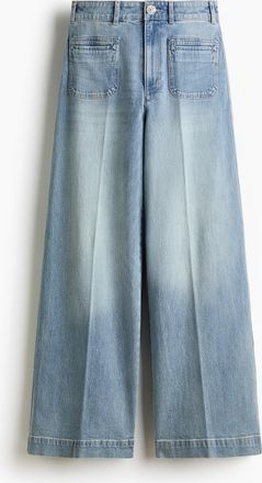 H&M Wide High Jeans - Blue