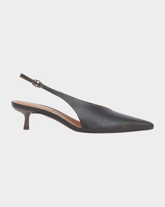SIMKHAI Sylvie Slingback Kitten-Heel Pumps
