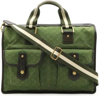 Louis Vuitton Pre-owned Handbags, female, Green, Size: ONE SIZE Pre-owned Canvas louis-vuitton-bags