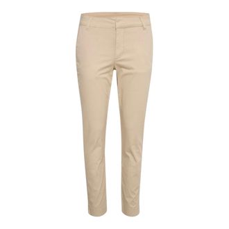 Kaffe KAmette Broek - Dames - Broeken - Beige - Maat: 2XL Katoen