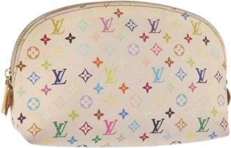 Louis Vuitton Pre-owned Canvas Pouch - Dames - Vintage Clutch - Wit - ONE Size - Vintage