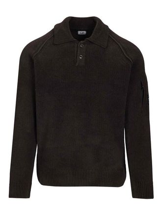 C.P. Company C. P. Company Polo Sweater Made Of Cotton Chenille