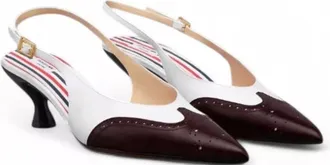 Thom Browne leather slingback pumps