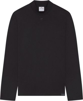 Courr&egrave;ges Black Volcano Cotton Logo T-shirt