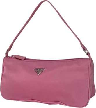 Prada Pre-owned Shoulder Bags, female, Pink, Size: ONE SIZE Pre-owned Vintage Shoulder Bag