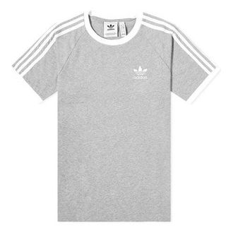 adidas Mens adidas originals Short Sleeve Gray T-Shirt FM3769
