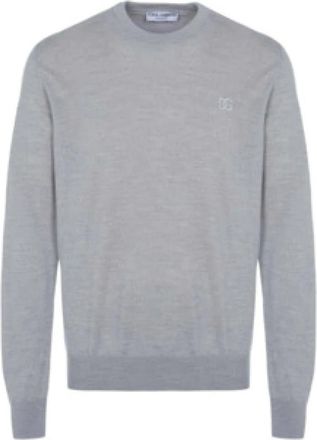 Dolce & Gabbana Heren, Truien, Grijs, Maat: S Katoen