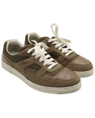 Ferragamo Mens Suede Two-Toned Sneaker (Authentic Pre-Loved)