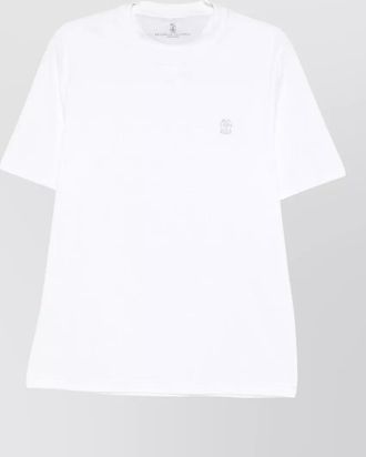 Brunello Cucinelli cotton t-shirt with logo and crew neck