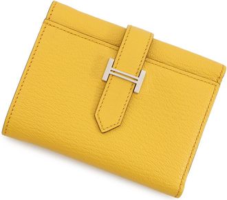 Herm&egrave;s Chevre Myzore Leather Wallet (Tri-Fold) (Pre-Owned)