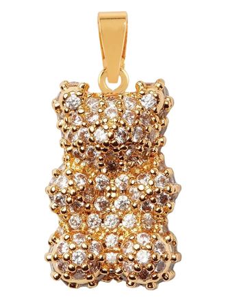 Crystal Haze Nostalgia Bear pendant - Gold