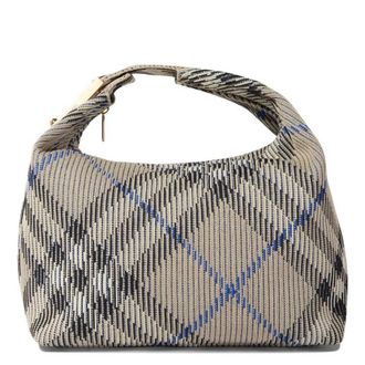 Burberry Burberry Checked Zipped Medium Tote Bag