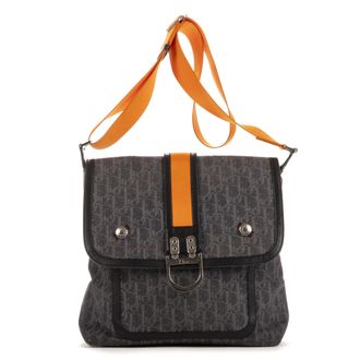 Dior Pre-owned Womens Trotter Messenger Flap Shoulder Bag - Blue/Navy - One Size