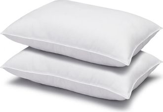 Ella Jayne Home Signature Microfiber Shell Down Alternative Pillow - Set of 2 in White at Nordstrom Rack, Size Standard