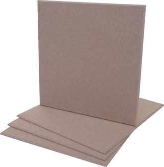 Hhg [nunca Usado] Lote De 4 Paneles Ac&uacute;sticos De Pared Hhg-572, Paneles Ac&uacute;sticos De Pared, Fonoabsorbentes 1m&sup2; Superficie 50x50cm, Marr&oacute;n Claro