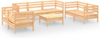 vidaXL 8 Piece Garden Lounge Set Solid Pinewood vidaXL