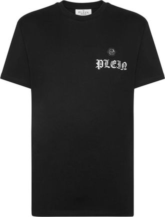 Philipp Plein T-Shirt Round Neck Skull&Bones - Heren - T-shirts - Zwart - 3XL - Katoen - Tops