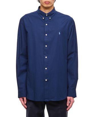 Polo Ralph Lauren Button-Down Cotton Shirt with Adjustable Cuffs