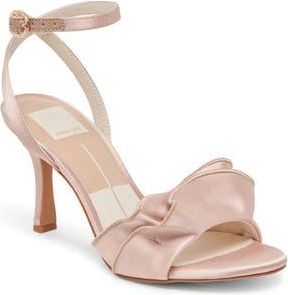 Dolce Vita Lunete Ankle Strap Sandal in Lt Blush Satin at Nordstrom Rack, Size 9