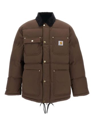 Carhartt Work in Progress Rayler donsjack met klepzak en logo - Bruin