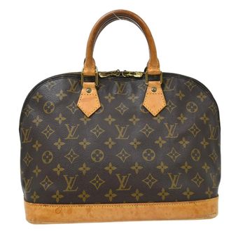 Louis Vuitton Alma Handbag Monogram Canvas Brown Canvas Handbag (Pre-Owned)