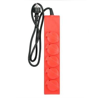 Hanger 200008 Regleta M&uacute;ltiple Roja 5 Enchufes Ip44 230 V