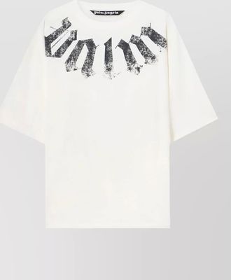 Palm Angels large neck logo loose fit t-shirt