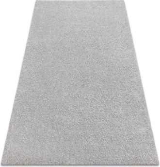 RugsX Rugsx - Alfombra Buenos 7005 Shaggy Liso, De Un Solo Color Plata Grey 120x170 Cm