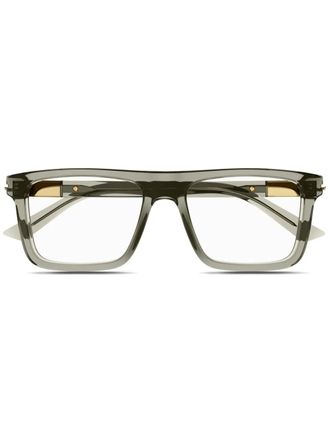 Gucci Bril met rechthoekig montuur - Bruin