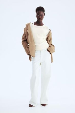 H&M Boat-neck Jumper in Cream at Nordstrom, Size Xx-Large