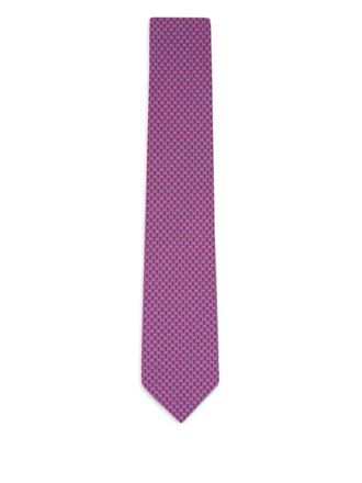 Ferragamo printed tie - men - Silk - One Size - Red