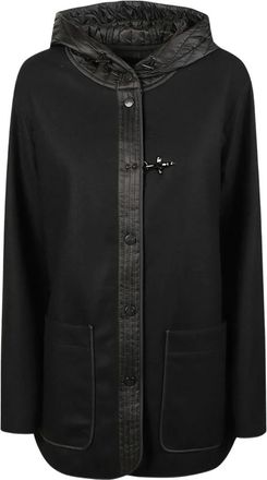 Fay Cappotto con cappuccio - - Coats - Donna - Nero - S