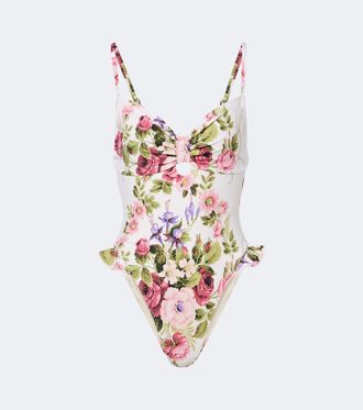 Montce Swim Devin floral ruffled swimsuit