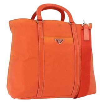 Prada Pre-owned Tote Bags, female, Orange, Size: ONE SIZE Pre-owned Vintage Tote Bag