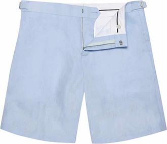 Orlebar Brown Op Maat Gemaakte Linnen Shorts Lentewater Blauw - Heren - Korte Broeken - Blauw - W30 - Linnen - Korte Broeken
