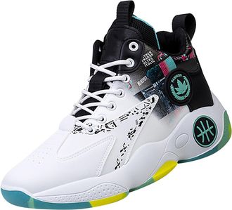 Generic Mens Sneakers Brilliant Basketball Sneakers Comfortable Air Cushion Sneaker Lightweight Tennis Shoes Breathable Lace Up Shoes Non Slip Sneaker Soft Tr