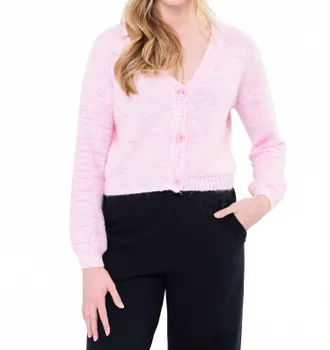 Lili Sidonio x Molly Bracken Short Cardigan In Pink