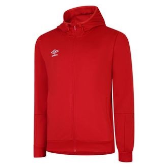 Umbro Heren Total Training Gebreide Full Zip Hoodie (Vermiljoen/Zwart)