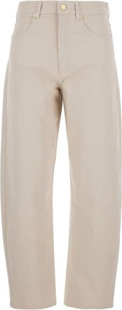 Max Mara Beige Button Trousers