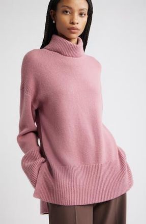 Nordstrom Wool & Cashmere Turtleneck Sweater in Pink Heather at Nordstrom Rack, Size X-Small