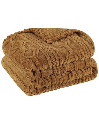 Superior Boho Knit Jacquard Fleece Plush Fluffy Blanket