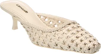 Larroude Amal Macrame Leather Mule